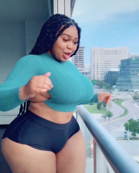 Mya Curvz flaunts her attractive curvz  in a picture.